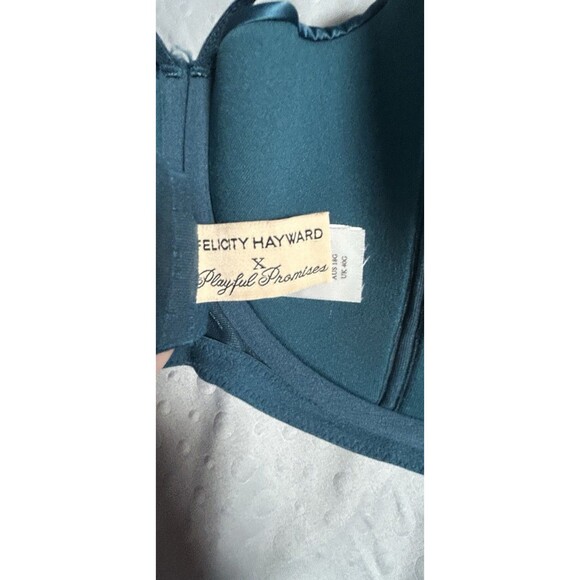 Playful Promises Felicity Hayward Teal harness Bra 40I Fetish Punk Whimsical - Picture 7 of 10
